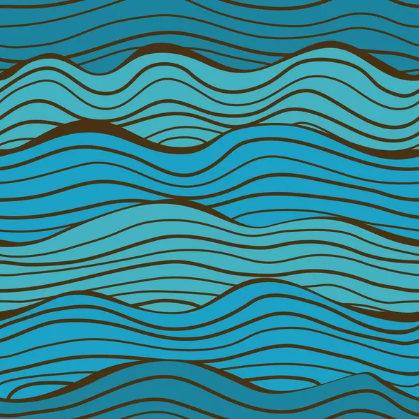 Naadloze zee golven patroon Stockvector