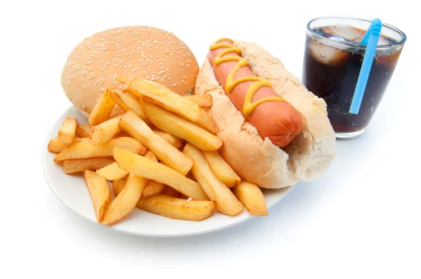 Fast-food maaltijd — Stockfoto