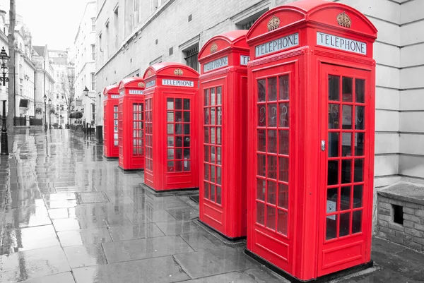 Red telephone boxes — Stock Photo, Image
