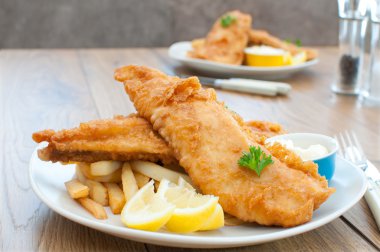 Fish and chips clipart