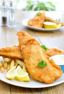 Fish and chips clipart