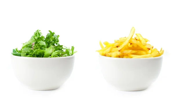 Zdravé nebo nezdravé potraviny — Stock fotografie