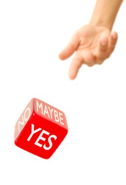 Yes, no, maybe dice clipart