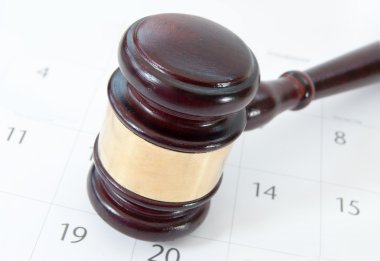 Gavel and calendar clipart