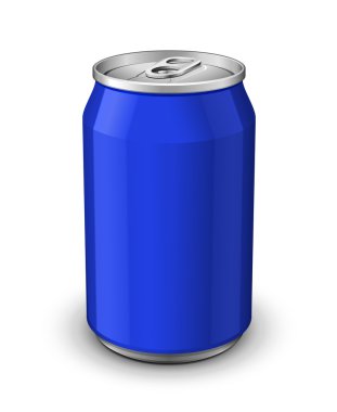 Blue Aluminum Can clipart