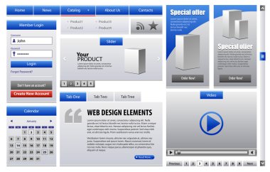 Blue Business Web Design clipart