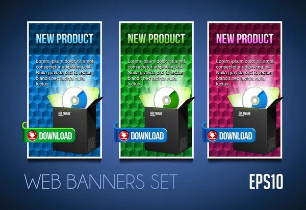Nieuwe product moderne banners — Stockvector