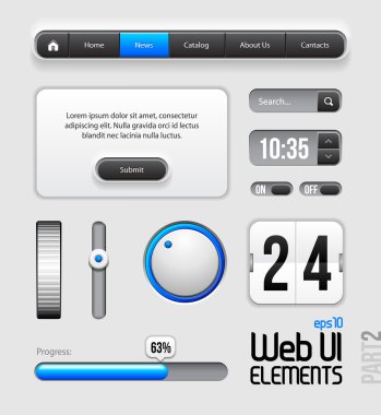 Web UI Elements Design clipart