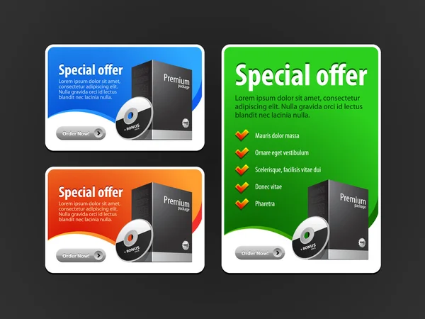 Oferta especial Banner Set Vector — Vector de stock