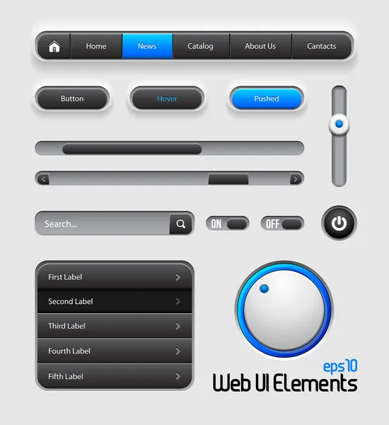 Ui 要素の web デザイン — ストックベクタ