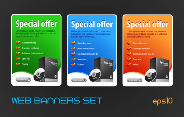 Special Offer Big Banners Set Vector — Stock Vector
