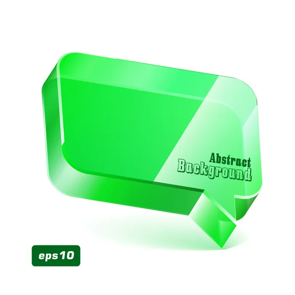Mowy Bańka szklana zielony — Wektor stockowy