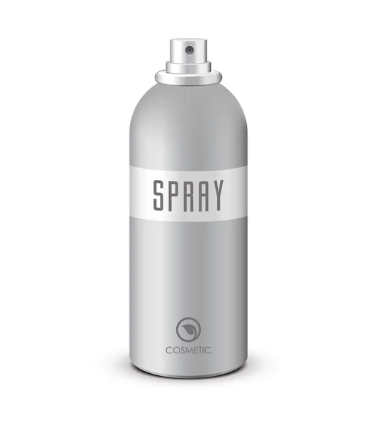 Deodorant spray grijs kunt fles — Stockvector