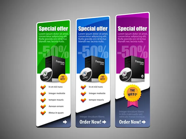Oferta especial Banner Set Vector Color — Vector de stock