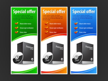 Special Offer Banner Set Vector Colored clipart