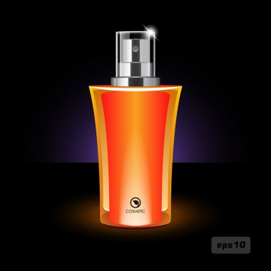 Orange Women's Perfume Bottle clipart
