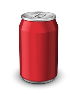 Red Aluminum Can clipart