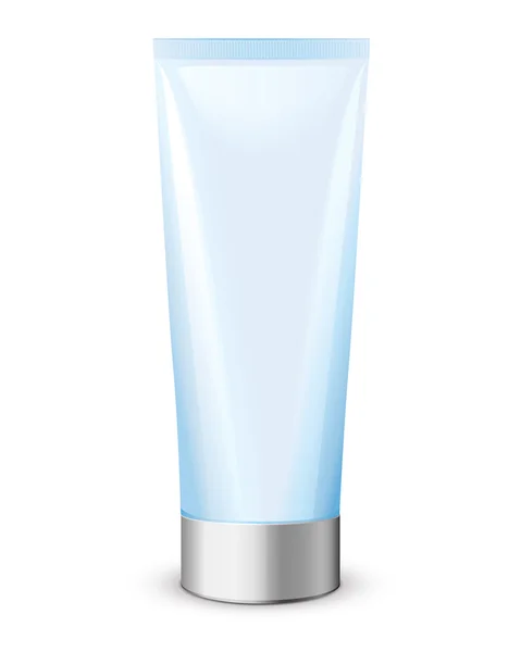 Bianco lungo tubo pulito di crema — Vettoriale Stock