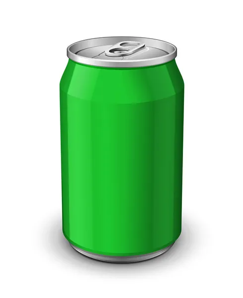 Green Aluminum Can — Stock Vector