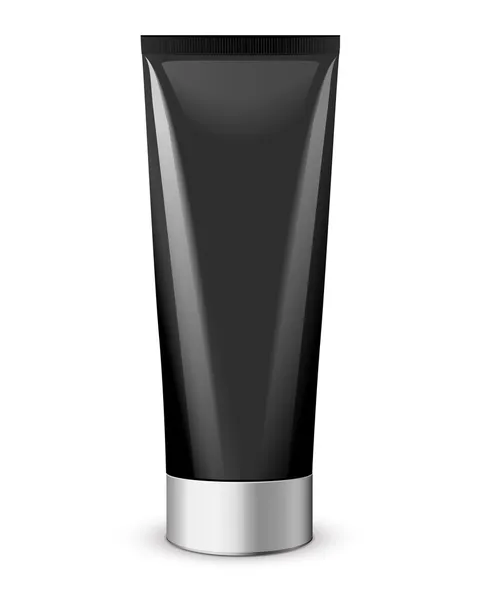 Noir long tube propre de crème — Image vectorielle