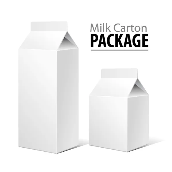 Embalagens de cartão de leite — Vetor de Stock