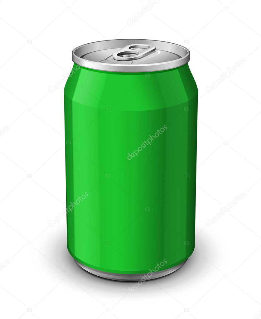 Green Aluminum Can