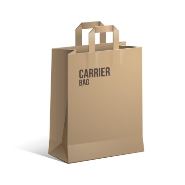 Carrier Paper Bag Brown Empty clipart