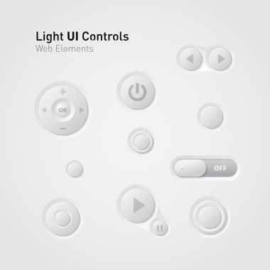 Light UI Controls Web Elements clipart