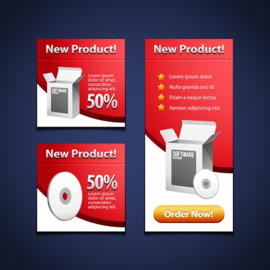 Yazılım afiş açık beyaz kutu ve Cd Disk kırmızı: Ürün satın alma düğmesine
