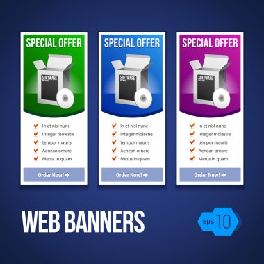 Special Offer Banner Set Vector Colored 13 clipart