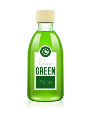 Your Green Glass Cosmetic Medicine Bottle clipart