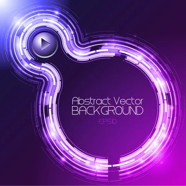 Double Circle Round Abstract Background Dark Violet — Stock Vector