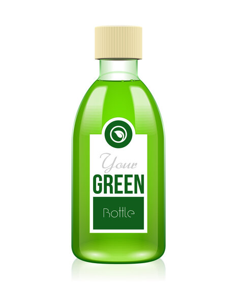 Your Green Glass Cosmetic Medicine Bottle