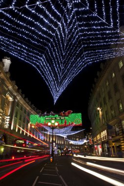 Londra Regent street Noel ışıkları