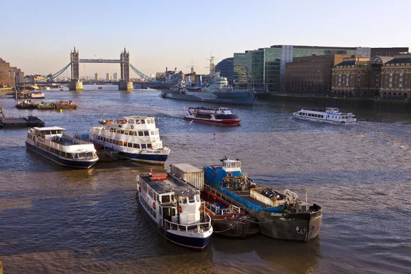 Тауерський міст і Річка Темза на заході сонця — стокове фото