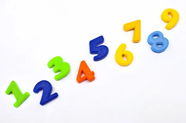 1,2,3,4,5,6,7,8,9 getallen — Stockfoto