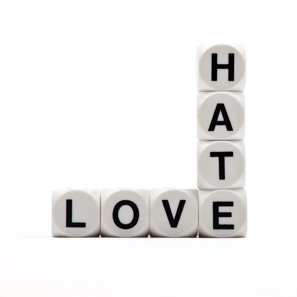 Amor e ódio — Fotografia de Stock