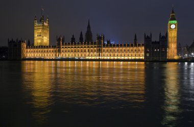 Houses of Parliament at Night clipart