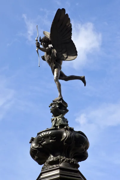 Estátua de Eros em Piccadilly Circus — Fotografia de Stock