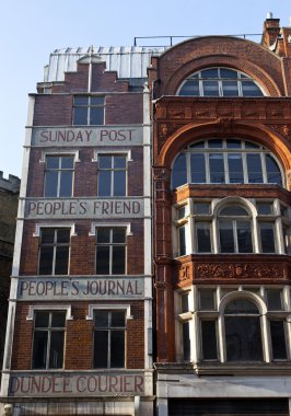 Publishing Buildings on Fleet street in London. clipart