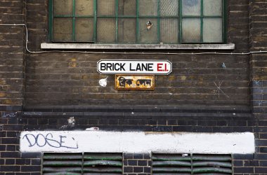 Brick Lane in London clipart