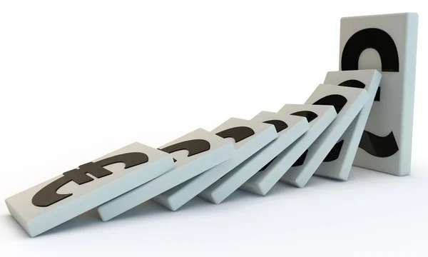 Strong Pound domino — Stock Photo, Image