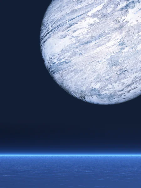 海の上の大きな惑星 — ストック写真