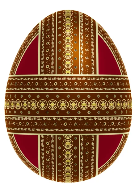 Huevo ornamentado aislado — Foto de Stock