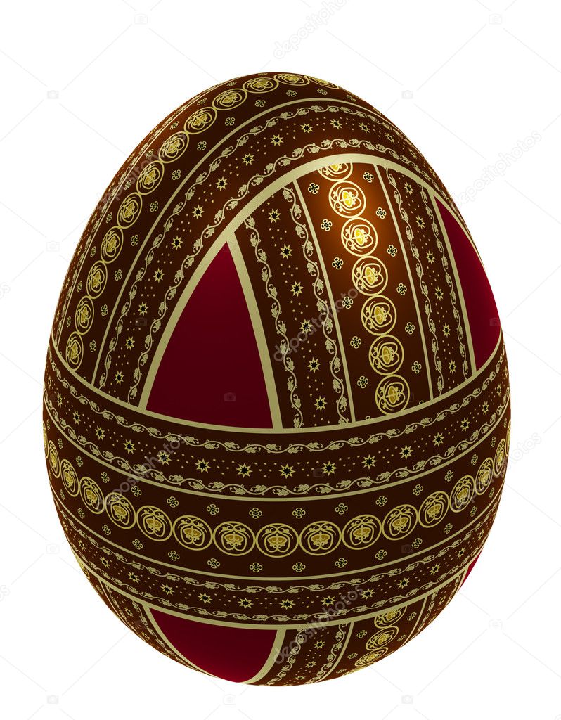 Isolated ornate egg