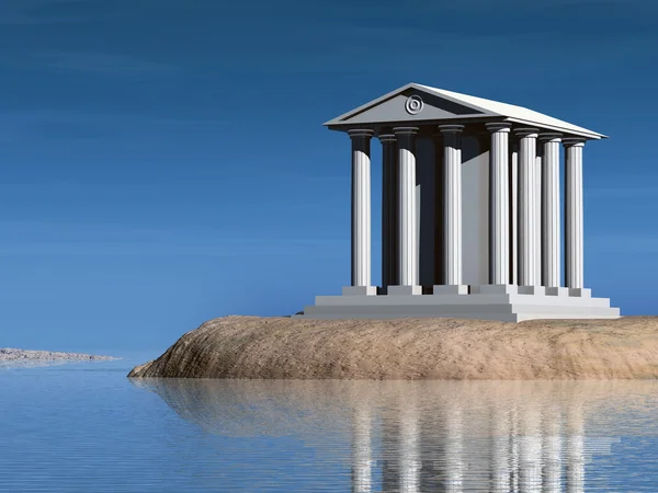 Храм на острове — стоковое фото