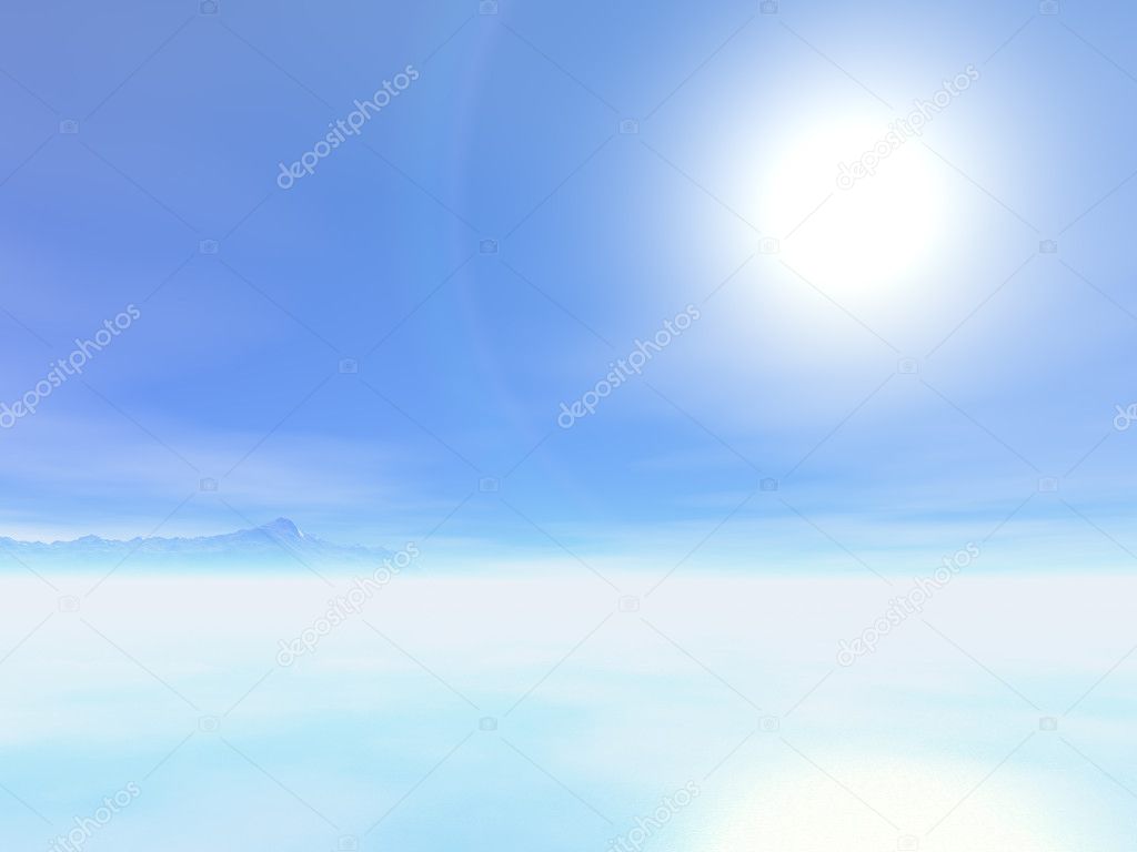 Sun over the sea