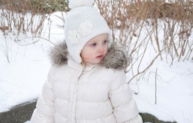 snowsuit bir kız şirin bebek