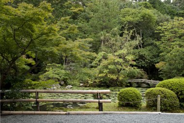 kyoto Japonya'da Japon geleneksel Bahçe