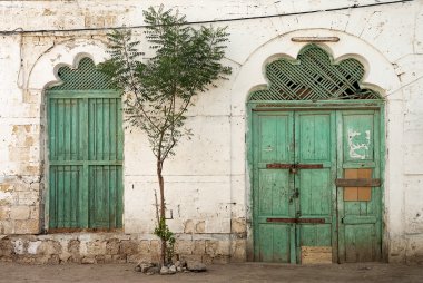 Doorway in massawa eritrea ottoman influence clipart